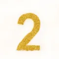 Gold Glitzer Nummer 2 Geburtstag Party Kuchen Topper Dekoration glänzendes Foto Requisite - Pailletten Nummer 2