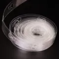 Transparent balloon chain strip roll for party arch decoration, durable clear plastic connector. - 5m Double Hole Balloon Strip 15g