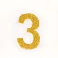 Goldene Glitzer Nummer 3 Geburtstag Kerze fur Party Kuchen Dekoration Topper Deko. - Pailletten Nummer 3