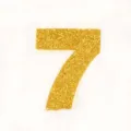Gold Glitzer Zahl 7 Tortenaufleger Geburtstag Party Dekoration DIY Basteln Zubehör. - Pailletten Nummer 7