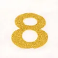 Gold Glitzer Nummer 8 Dekoration Party Kuchen Topper glitzerndes DIY Bastelzubehör Requisite. - Pailletten Nummer 8