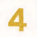 Gold Glitzer Zahl 4 Kuchenaufsatz Geburtstag Party Dekoration Kuchen Deko Fotostütze - Pailletten Nummer 4