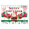 Christmas Santa balloon set with banner foil balloons for festive holiday party decorations. - Christmas 23-Piece Set (SD-23001)