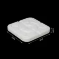 Socle en plastique blanc pour arche de ballon et support de panneau KT, base carrée 21x21cm. - Base de Panneau KT - Petite / 230g / Blanc