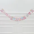 Guirnalda elefante rosa baby shower bonita banderola de papel decoración fiesta de bebe - Pancarta Cumpleaños Elefante Rosa (Con Tarjeta)