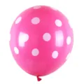 Rosa Pünktchen Latexballon 12 Zoll Bonbonfarbe Party Dekoration Ballon Variante Artikel - Hellrosarot mit weißen Punkten