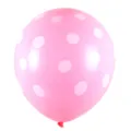 Rosa Latexballon mit weißen Punkten für Geburtstagsfeiern und festliche Partydekorationen. - Rosa mit weißen Punkten