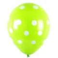 Grüner 12 Zoll Latex Luftballon mit weißen Punkten für Geburtstag Party Dekoration. - Fruchtgrün mit weißen Punkten