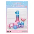 Meerjungfrau Geburtstag Ballon Set mit Nummer 1 Folienballon und Latexballons Party. - Sternenhimmel Nummer Säule 1 / 1 Stück