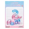 Meerjungfrau Nummer 2 Ballon Set für Kinder Geburtstag Party Dekoration mit Sternenhimmel. - Sternenhimmel Nummer Säule 2 / 1 Stück