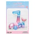 Starry number mermaid balloon set for kids birthday party decoration and celebration. - Starry Sky Number Pillar 7 / 1 Piece