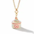 Cute enamel cat book box pendant necklace for women, stylish gold plated jewelry gift. - Pink Bow Book and Cat Locket Necklace