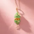 Oeffnbarer Gemuese Anhaenger Halskette, vergoldeter Modeschmuck fuer Damen Mode Alltag. - Bittergurken-Medaillon-Halsketten