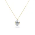 Elegant oval pendant necklace with sparkling stone and delicate gold chain for women. - Oval Zirconia Necklaces
