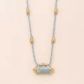 Fashion enamel prayer wheel pendant braided rope necklace with gold plated beads. - Bird