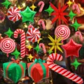Globo estrella de navidad rojo verde conjunto globos de aluminio fiesta decoración - Juego Estrella Explosión Navidad Rojo Verde / 204g