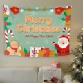 Arazzo natalizio da parete decorazione per feste stile nordico panno di sfondo festivo - 80*60cm (Kit di Installazione Incluso) / Arazzo da parete natalizio - Stile 10