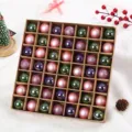Christmas tree balls 3cm 49 pieces boxed set pink green purple hanging ornaments for holiday decor - 49 Pieces/Pack / Pink Blue Green
