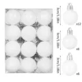 Weihnachtskugeln weiße kleine Hängekugeln 3cm Christbaumschmuck Set für Party Dekoration - 24er Set / Weiß
