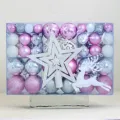 Rosa und silberne Weihnachtskugeln 102 Stueck PVC Box Baumhaenger Set fuer Feiertagsdekoration - 102 Stück/Packung / Rosa Silber