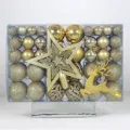 102 Stk. Weihnachtskugeln Set gold Christbaumkugeln mit PVC Box fur Weihnachtsbaum Deko - 102 Stück/Packung / Gold