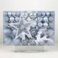 102-teiliges Silber Weihnachtskugeln Set mit Stern Baumspitze und Ren in klarer PVC Box. - 102 Stück/Packung / Silber