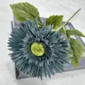 Fiore artificiale gerbera margherita velluto finto crisantemo per decorazione casa matrimonio - Blu