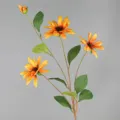 Artificial sunflower daisy flower branch for home decor and wedding party arrangement - Orange