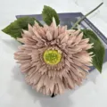 Fiore artificiale gerbera testa singola per decorazioni casa, matrimonio e composizioni floreali. - Marrone chiaro