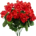 Artificial Red Geranium Silk Flower Bouquet for Wedding Home Party Decoration Main Photo - Artificial Hydrangea, Red