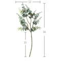 Artificial eucalyptus single branch money leaf green plant for indoor home floral decor. - Eucalyptus Single Branch (872102B)
