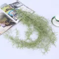 Artificial hanging Spanish moss green plant vine for wall decor basket home ornament - Green
