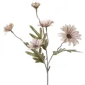 Artificial silk chrysanthemum daisy flower stem for home wedding decoration table photo decor - Light Coffee
