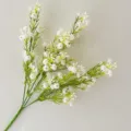 Artificial soft plastic gypsophila flower bouquet white fake floral decor prop sku - White