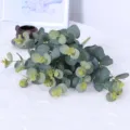 Artificial eucalyptus branch fake money leaf green plant for home room indoor wedding decor. - Grey Green