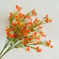 Artificial gypsophila orange flower bouquet soft plastic home wedding decoration props - Orange