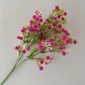 Artificial soft rubber baby's breath flower fake floral bouquet for home decor variant - Rose Red