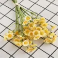 Artificial chamomile bouquet fake daisy flowers for home decor photography props 1 bunch - Yellow