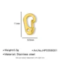 Moschettone in Acciaio Inossidabile Dorato DIY Componente per Gioiello Misura 11mm - Chiusura ad Aragosta Lucidata (HP0358G01) / 6.5mm / Oro