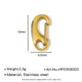 Gold Stainless Steel Lobster Clasp Jewelry Connector 19mm DIY Craft Accessory Component - High Polished Lobster Clasp (HP0358G03)