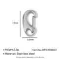 Stainless steel lobster clasp DIY jewelry accessory, 19mm size, durable and polished silver finish. - High Polished Lobster Clasp (HP0358S03)