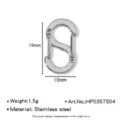 Chiusura per gioielli a forma di S in acciaio inossidabile, connettore in metallo argentato. - Chiusura Gioielli a S (HP0357S04) / 10mm / Argento