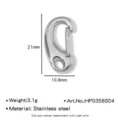 Stainless Steel Lobster Clasp DIY Jewelry Finding 21mm x 10.9mm 3.1g Accessory Part - High Polished Lobster Clasp (HP0358S04)