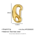 Stainless steel gold lobster clasp connector for DIY jewelry making, 26x13.8mm, 5.2g. - High Polished Lobster Clasp (HP0358G05)