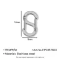 Chiusura per gioielli a forma di S in acciaio inossidabile mini moschettone per collana - Chiusura Gioielli a S (HP0357S03)