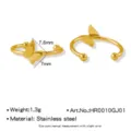 Base de bague réglable papillon en acier inoxydable doré pour vos accessoires DIY - Style forme papillon (HR0010GJ01)