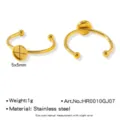 Support de bague DIY en acier inoxydable, sertissage doré pour bijoux, taille 5x5mm - Style Plateau Plat 5x5mm (HR0010GJ07)