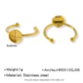 Support de bague en acier inoxydable 6x6mm plateau pour DIY accessoire de bijouterie - Style Rond 6x6mm (HR0010GJ08)