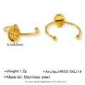 Bague Réglable Plaqué Or en Acier Inoxydable Support Plateau DIY pour Cabochon Neuf - Style Ovale (HR0010GJ14)