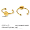 Support de bague réglable DIY en acier inoxydable doré avec plateau plat 7.9mm. - Style Rond Plat 7,9mm (HR0010GJ21)